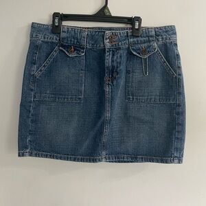 Vintage L.E.I Casual Blue Denim Mini Skirt in juniors size 9
